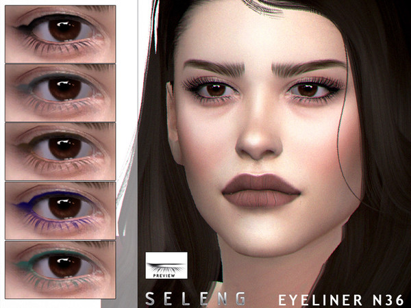 Sims 4 Eyeliner N36 by Seleng at TSR