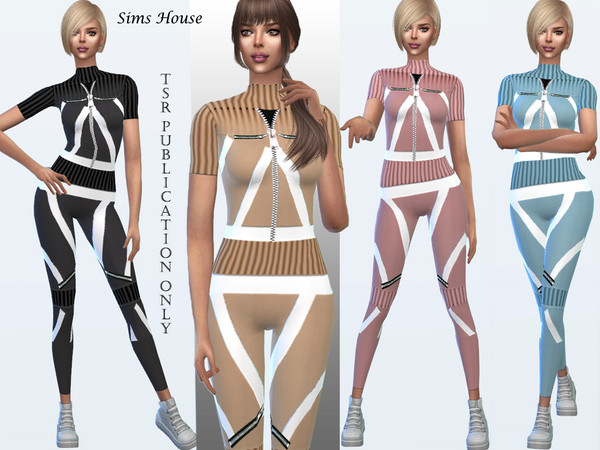 Sims 4 Fitness and Yoga Suit by Sims House at TSR