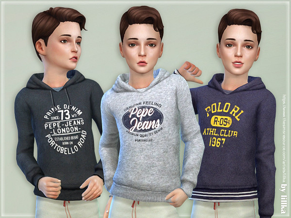 Sims 4 Hoodie for Boys P18 by lillka at TSR