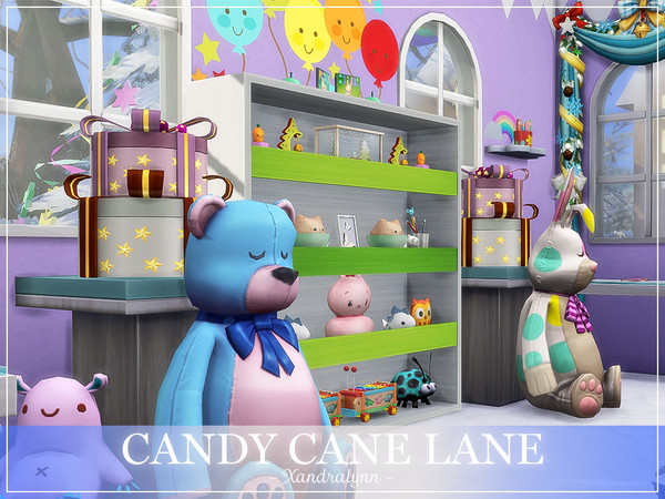 Sims 4 Candy Cane Lane store by Xandralynn at TSR