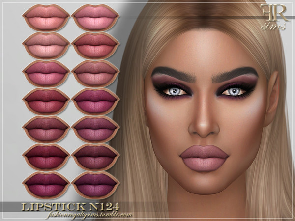 Sims 4 FRS Lipstick N124 by FashionRoyaltySims at TSR
