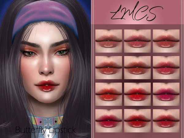 Sims 4 LMCS Butterfly Lipstick by Lisaminicatsims at TSR