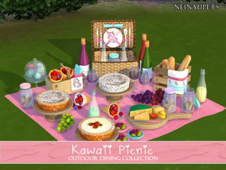 Kawaii Picnic Outdoor Dining Collection by neinahpets at TSR