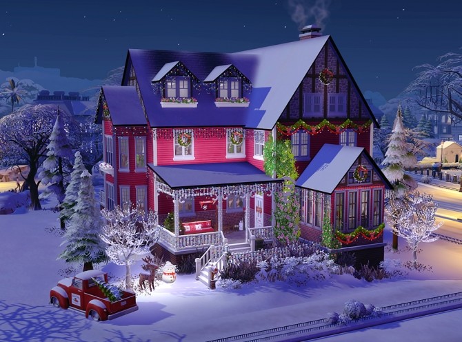 Sims 4 Holiday Rose home at Vicky SweetBunny