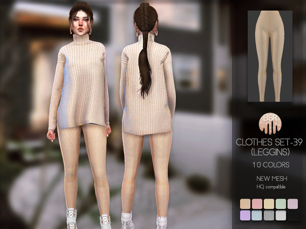 Sims 4 Clothes SET 39 LEGGINGS BD154 by busra tr at TSR