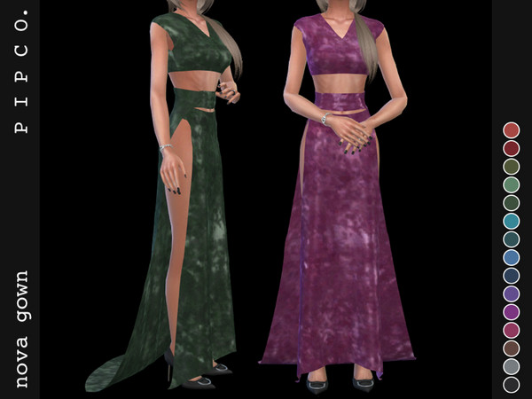 Sims 4 Nova gown by Pipco at TSR