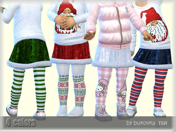 Sims 4 Skirt Christmas by bukovka at TSR