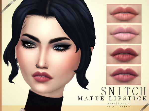 Sims 4 Snitch Lipstick N9 by peachtreees at TSR