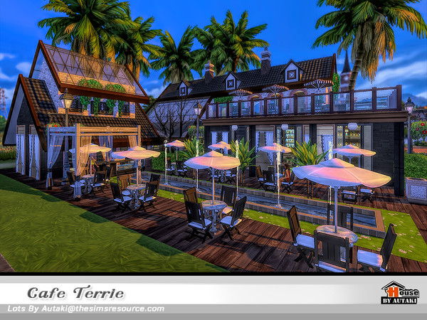 Sims 4 Cafe Terrie by autaki at TSR