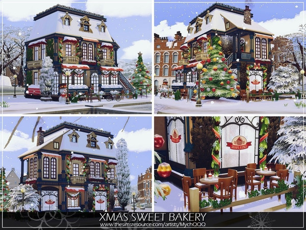 Sims 4 Xmas Sweet Bakery by MychQQQ at TSR
