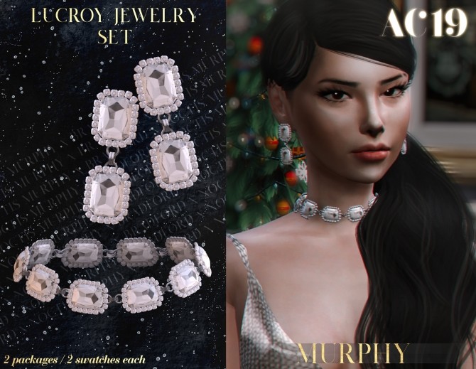 Sims 4 Lucroy Jewelry Set AC 2019   Day 21 by Silence Bradford at MURPHY