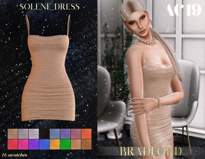 Sims 4 Solene Dress AC 2019   Day 22 by Silence Bradford at MURPHY