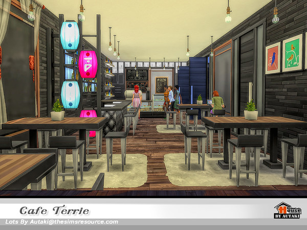 Sims 4 Cafe Terrie by autaki at TSR