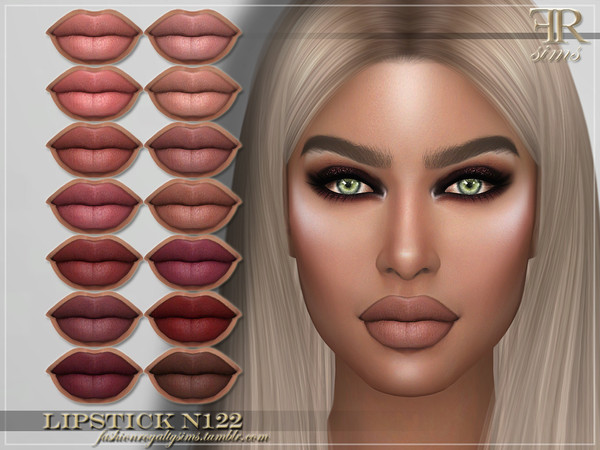 Sims 4 FRS Lipstick N122 by FashionRoyaltySims at TSR
