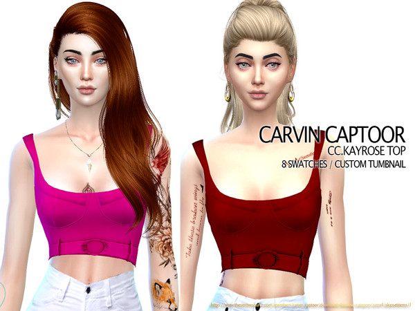 Sims 4 Kayrose Top by carvin captoor at TSR