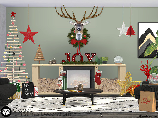 Sims 4 Oxygen Christmas Decorations by wondymoon at TSR