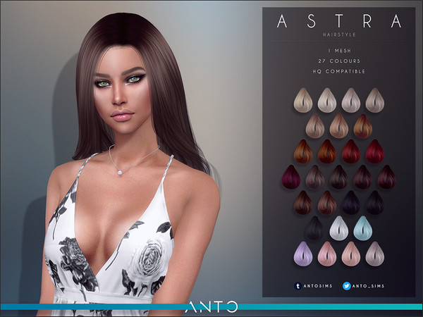 Sims 4 Astra Hairstyle by Anto at TSR