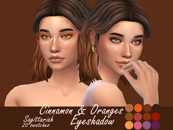 Sims 4 Cinnamon & Oranges Eyeshadow by Sagittariah at TSR