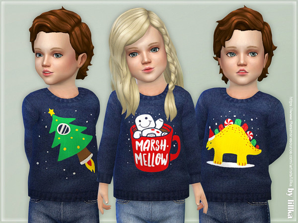 Sims 4 Cozy Winter Sweater 05 by lillka at TSR