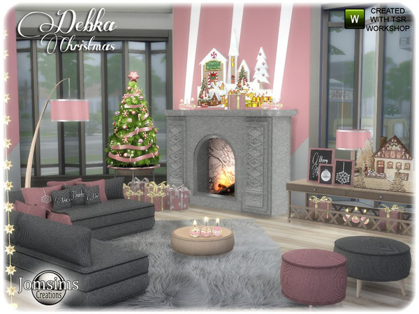 Sims 4 Debka Christmas living by jomsims at TSR