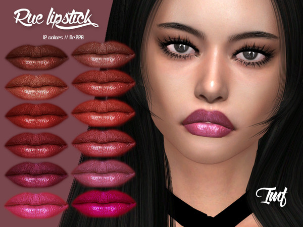 Sims 4 IMF Rue Lipstick N.228 by IzzieMcFire at TSR