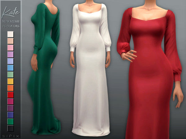 Sims 4 Kate Dress by Sifix at TSR