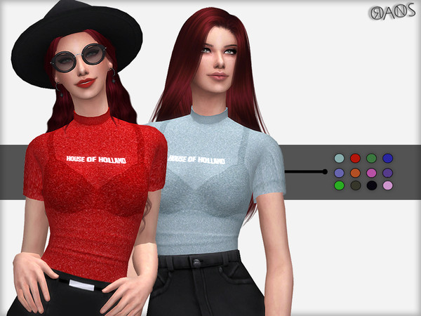 Sims 4 House Of Holland Glitter T Shirt by OranosTR at TSR