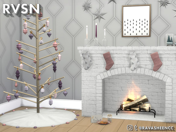 Sims 4 Sleigh in It Modern Winterfest Set by RAVASHEEN at TSR