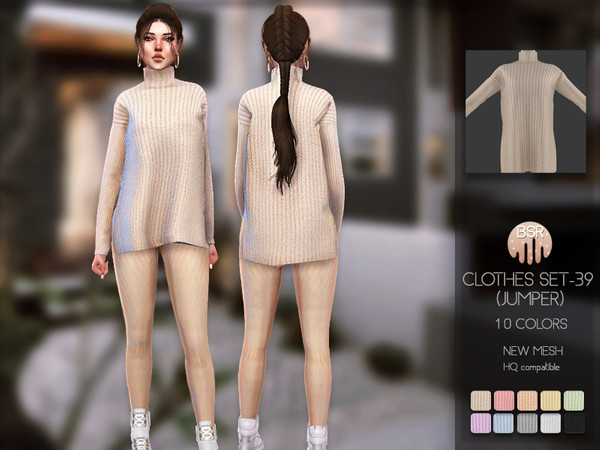 Clothes Set 39 Jumper Bd153 By Busra Tr At Tsr Sims 4 Updates