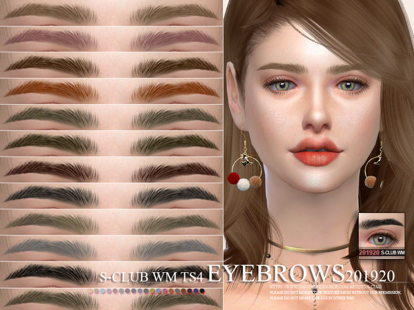 Sims 4 Eyebrows 201920 by S Club WM at TSR