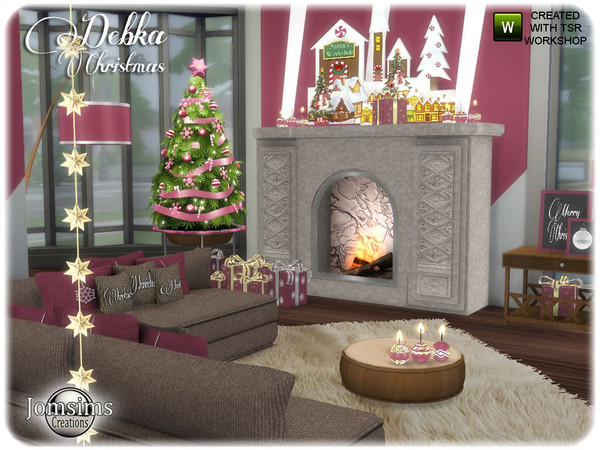 Sims 4 Debka Christmas living by jomsims at TSR