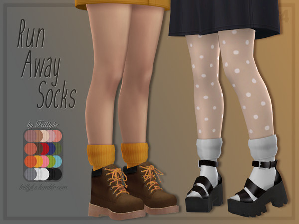 Sims 4 Run Away Socks by Trillyke at TSR