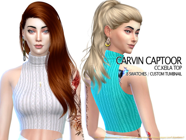 Sims 4 Keila Top by carvin captoor at TSR