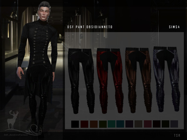 Sims 4 DSF PANT OBSIDIANNETO by DanSimsFantasy at TSR