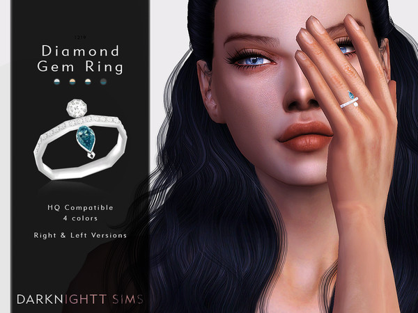 Sims 4 Diamond Gem Ring by DarkNighTt at TSR