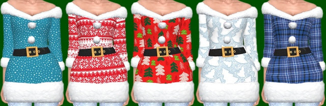 Sims 4 Seasons Christmas Dress Recolors at Annett’s Sims 4 Welt