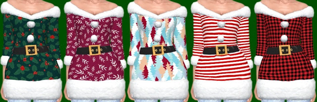 Sims 4 Seasons Christmas Dress Recolors at Annett’s Sims 4 Welt