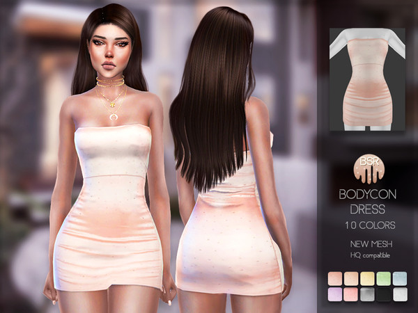 Sims 4 Bodycon Dress BD150 by busra tr at TSR
