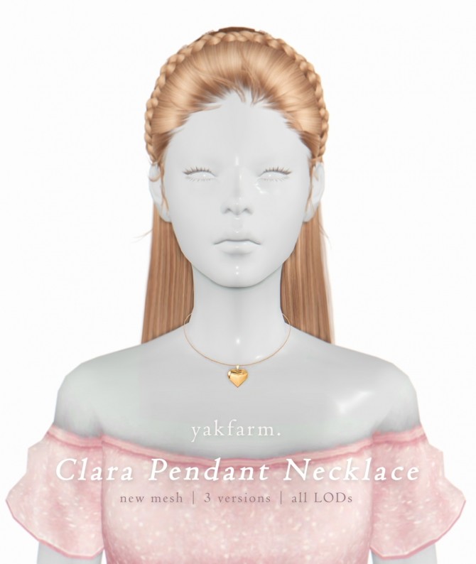 Sims 4 Clara Pendant Necklace at Yakfarm