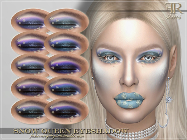 Sims 4 FRS Snow Queen Eyeshadow by FashionRoyaltySims at TSR