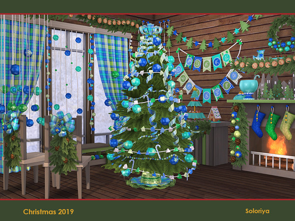 Sims 4 Christmas 2019 set by soloriya at TSR