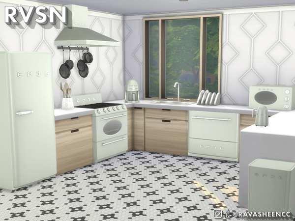 Sims 4 SMEGlish Retro Kitchen Appliances Small by RAVASHEEN at TSR