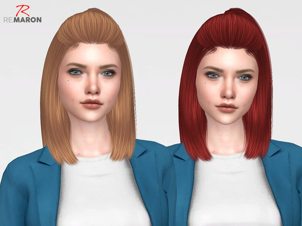 Sims 4 Blush Hair Retexture by remaron at TSR