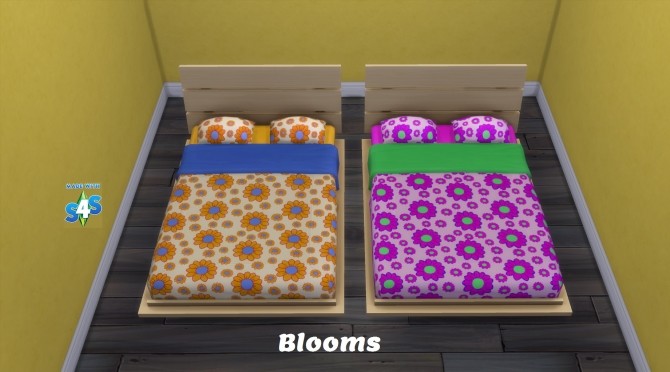 Sims 4 Curtain and Futon Bed Set recolours by wendy35pearly at Mod The Sims