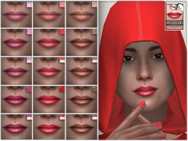 Sims 4 Lipstick N03 by BAkalia at TSR