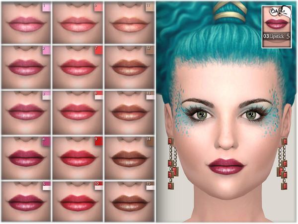 Sims 4 Lipstick N03 by BAkalia at TSR