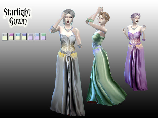 Sims 4 Starlight Gown by reizibarrientos at TSR