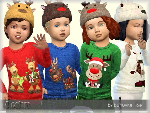 Sims 4 Sweater Deer by bukovka at TSR