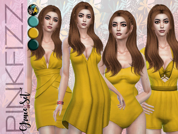 Sims 4 Grace Set by Pinkfizzzzz at TSR
