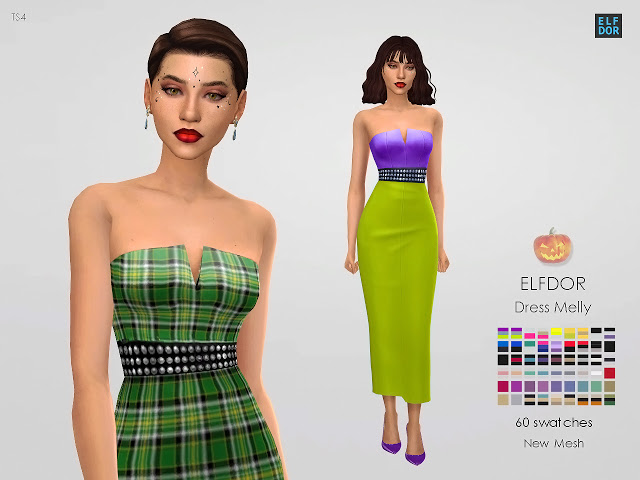 Sims 4 Dress Melly at Elfdor Sims